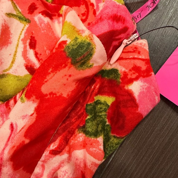 NWT Betsey Johnson Rose Floral Halter Dress - Picture 5 of 9